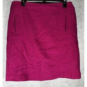 Talbots Sz 12 Pink Wool Blend Pencil Skirt Career Office Classic Pockets